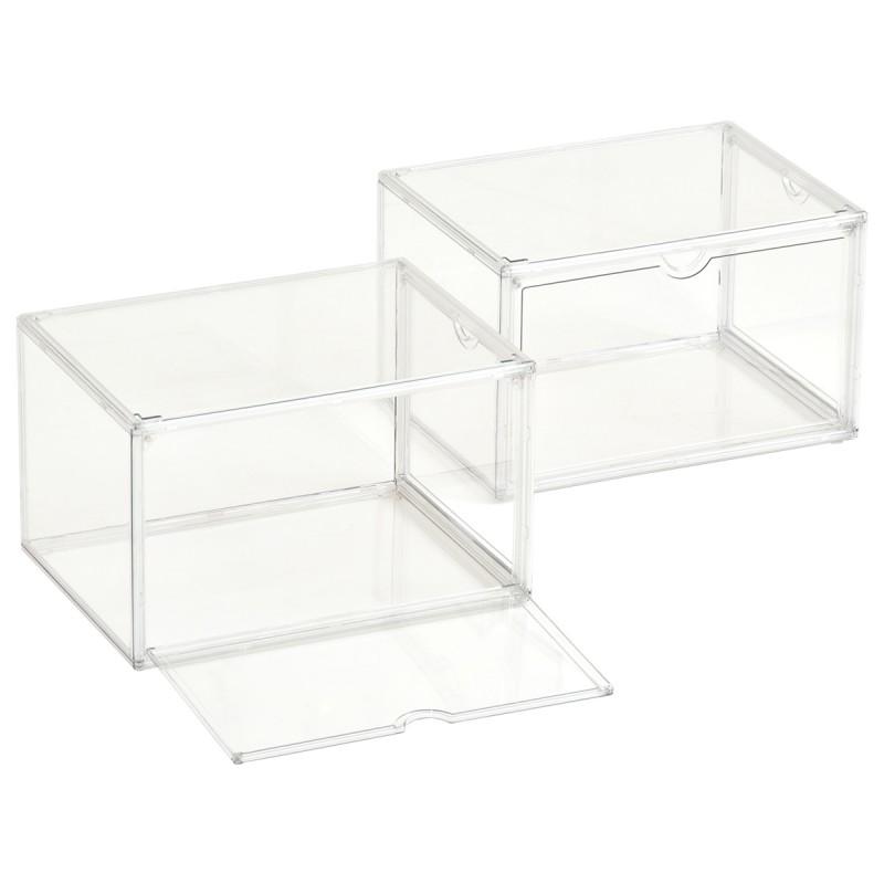 シューズボックス クリア 透明 扉付き 靴箱 コンパクト スリム 収納