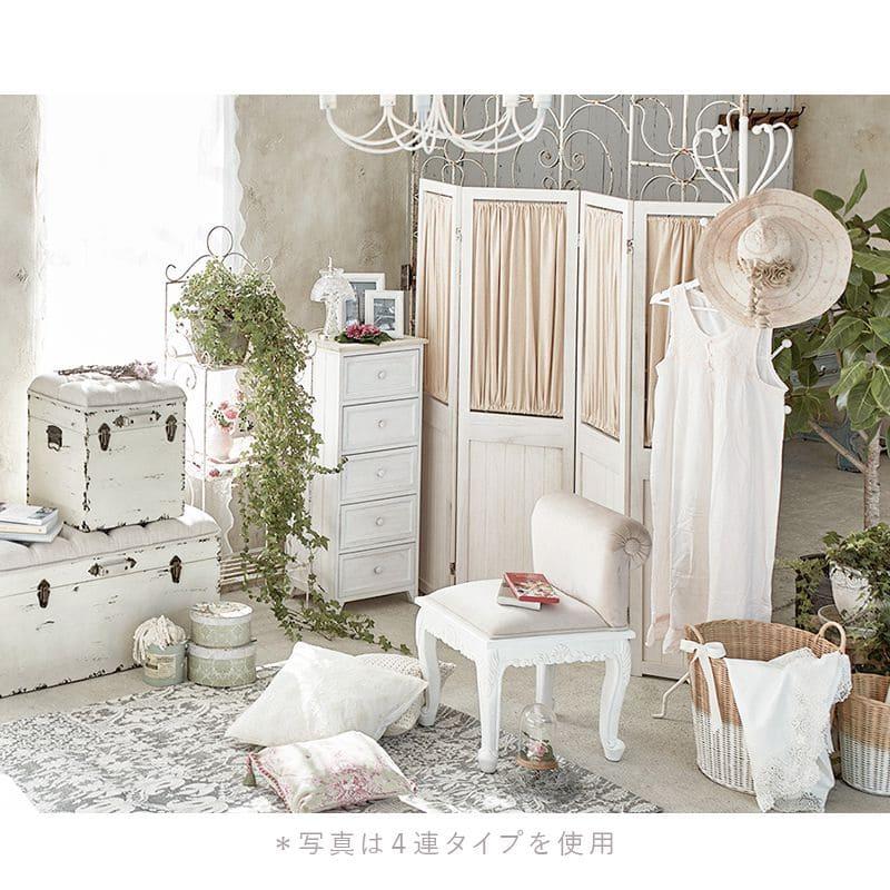 ３連パーテーション アンティークホワイト系 衝立 間仕切り 日よけ（975） 3連パーテーション アンティークホワイト系 衝立 間仕切り 日よ