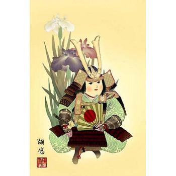 こどもの日(端午の節句)掛軸　工藤　翔悠　「武者と菖蒲」　113074