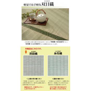 純国産 い草 上敷き カーペット 双目織 『草津』 本間2畳(約191×191cm) 1110682_3