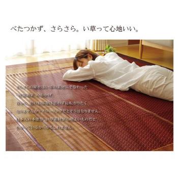 純国産 い草ラグカーペット 『ランクス総色』 ネイビー 約191×300cm_3