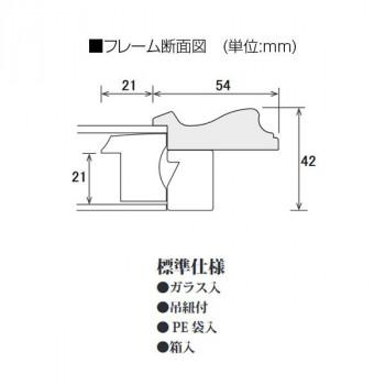 油縁(油絵額) BT-01 F10 ヘアラインシルバー 32A424F0701の画像