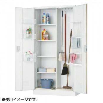 豊國工業 両開き掃除用具入れ SY-90 CN-85色(ホワイトグレー)_1