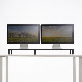 サンワサプライ 木製机上ラック W1000 ブラック MR-LC314BKの画像