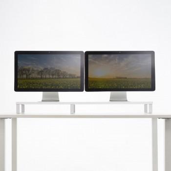 サンワサプライ 木製机上ラック W1000 ホワイト MR-LC314Wの画像
