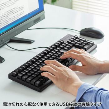 サンワサプライ 日本語109キーボード 抗菌防水防塵タイプ SKB-BS6BK_3