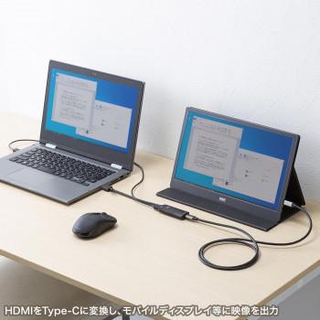 サンワサプライ HDMI-Type-C(DP Altモード)変換アダプタ(4K/60Hz) AD-HD26TCの画像