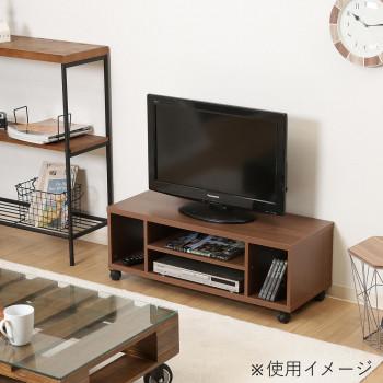 キャスター付きTV台 ミディアムブラウン 99536_6