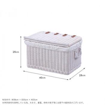ラタン 蓋付きバスケット ラタン蓋付きバスケット Mサイズ GK520MWW : QUOLI - 通販 - Yahoo