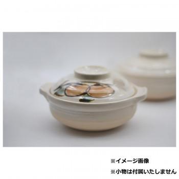 M1541 伊賀レトロ 柿画 8号鍋 萬古焼の画像