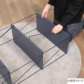 不二貿易 C/D:67324 EZBOワイヤーラック5段 60幅 ダークグレーの画像