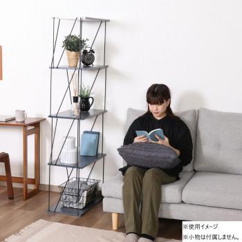 不二貿易 C/D:67324 EZBOワイヤーラック5段 60幅 ダークグレーの画像