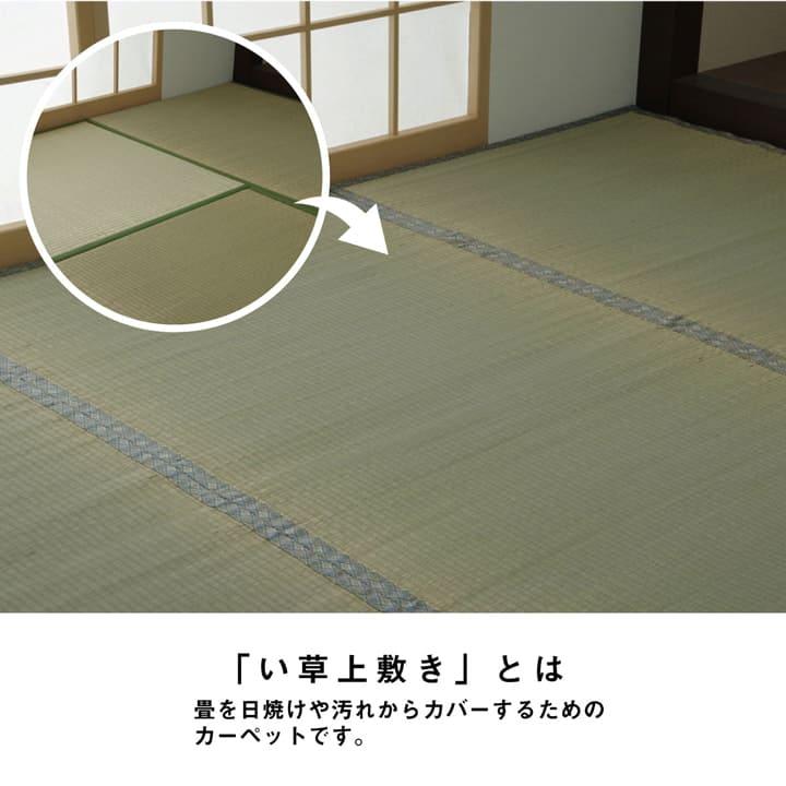 カーペット いぐさ ラグ い草 い草ラグ 上敷き 3畳 江戸間 い草カーペット 畳 夏用 おしゃれ 抗菌 防臭 サイズ 三畳 夏 長方形 リバーシブル オーダー_2