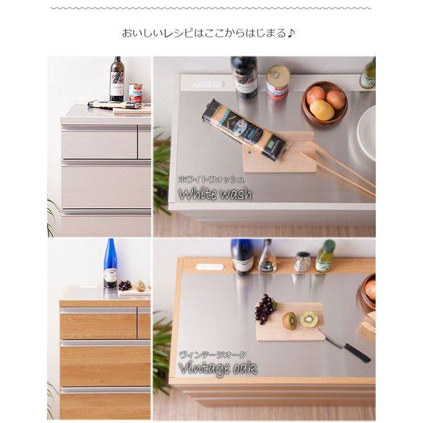 キッチンカウンター 完成品 レンジ台 目隠し コンセント カウンター 天板 収納 日本製 おしゃれ レンジボード ロータイプ 引き出し 食器棚 幅110_11