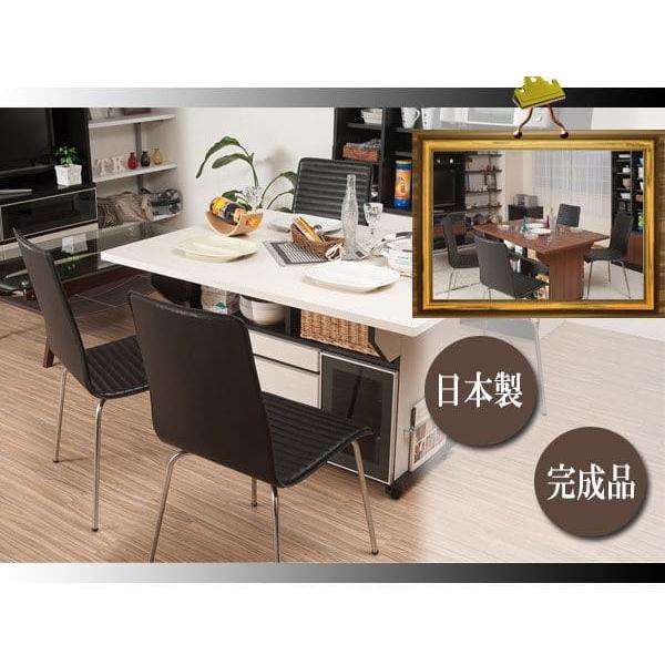 日本製 ２色 Ｎｅｗ両バタワゴン （ホワイト／ブラウン）テーブル机 折りたたみ ダイニングテーブル バタフライ 2人用 ワゴン 日本製 一人暮らし