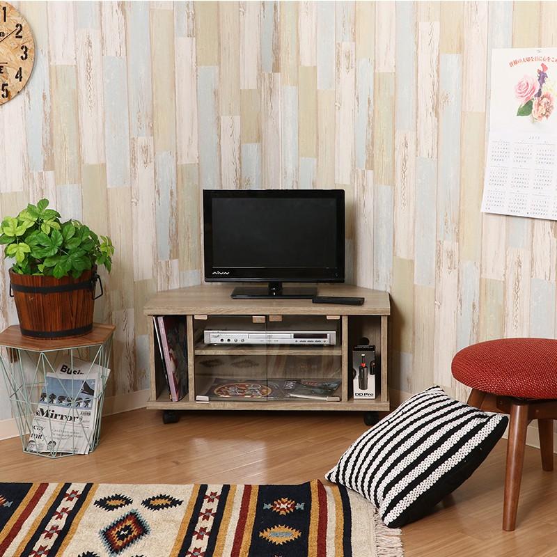 テレビ台 ローボード コーナー 収納 キャスター ガラス 24インチ 80cm