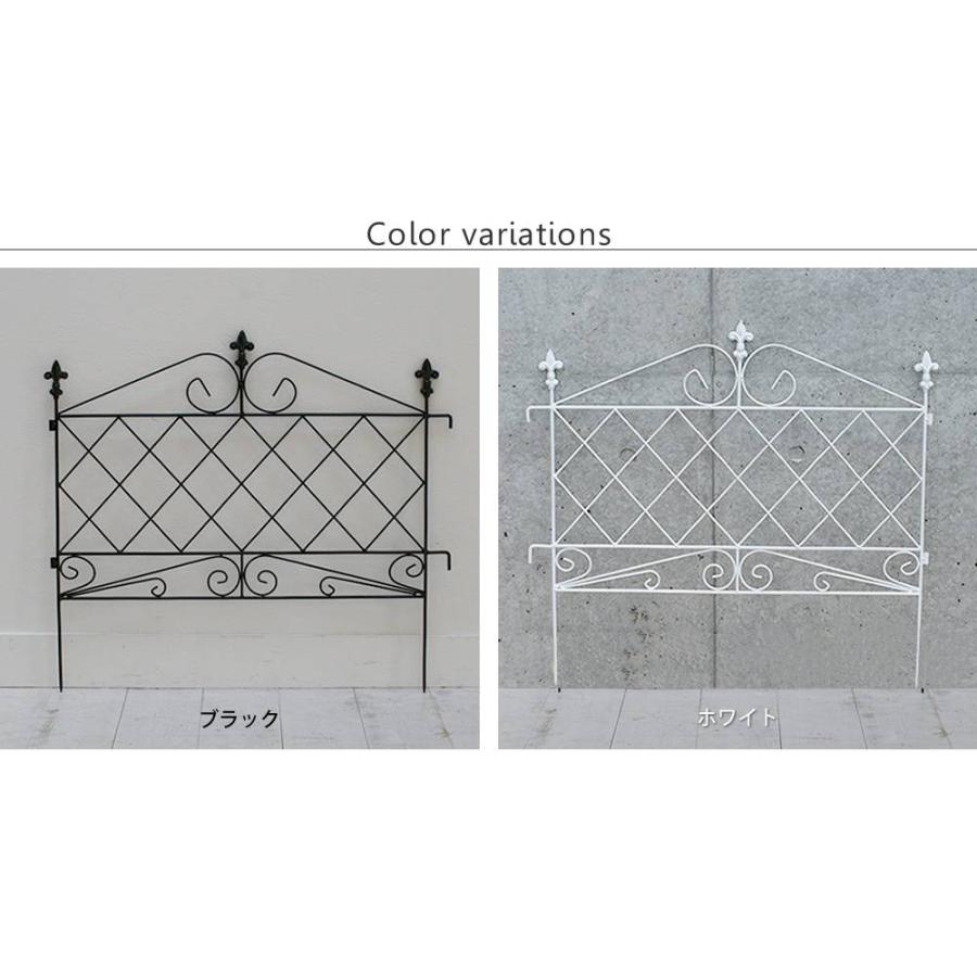 フェンス 屋外 アイアン アイアンフェンス ガーデニング 庭 簡単 ガーデン ガーデンフェンス アンティーク 柵 挿すだけ 埋め込み 黒 白 ミニ 花壇 低い おしゃれ | ブランド登録なし | 11