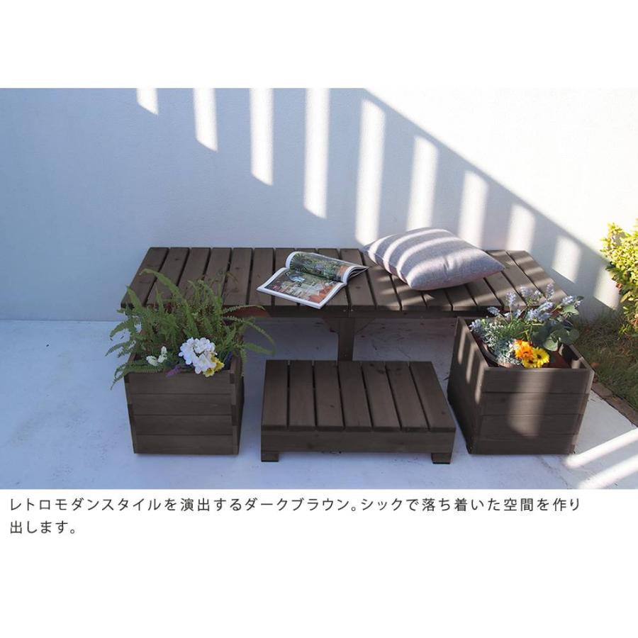 縁台 縁側 木製 デッキ 庭 ベンチ ウッドデッキ 天然木 連結 diy スリム ベランダ ステップ 踏み台 屋外 台 ガーデン テラス 椅子 セット 3点 キット おしゃれの画像