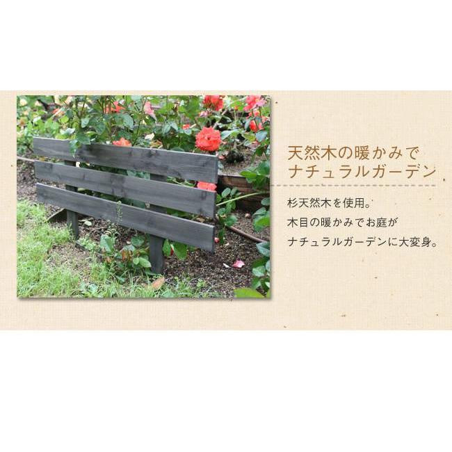 フェンス 屋外 木製 ガーデンフェンス ガーデニング 庭 簡単 ガーデン ウッドフェンス 木 柵 埋め込み 木目 洋風 北欧 diy 白 ボーダーフェンス セット おしゃれ | ブランド登録なし | 07