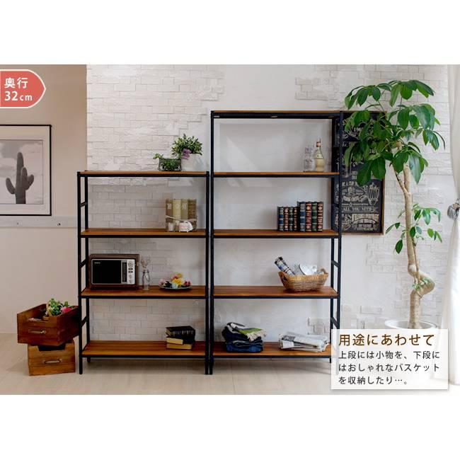 ［値下げ］木製オープンシェルフ　5段ラック smack-zakka_pru-4040175
