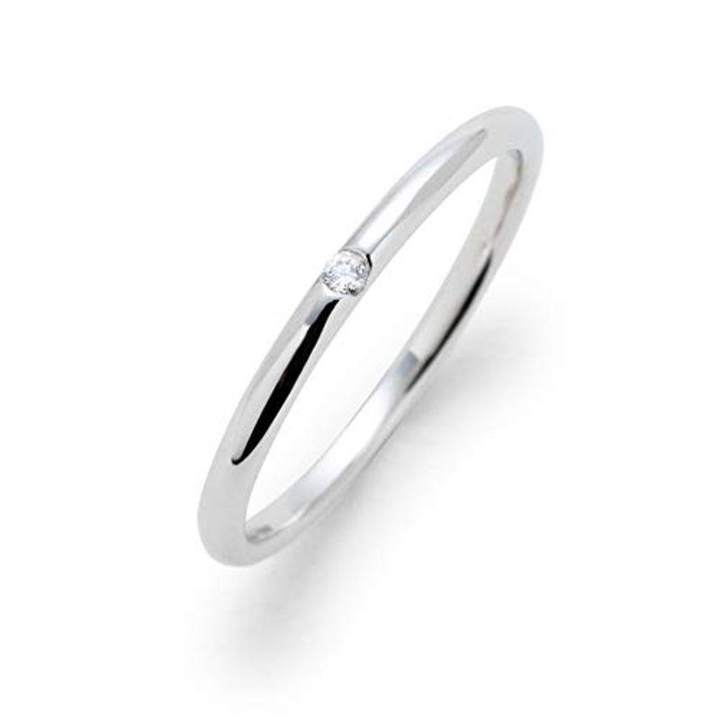 殿堂 LEGAN レディース PT900 リング 細身 7号 指輪 シンプル ダイヤモンド プラチナ900 (レガン) 指輪