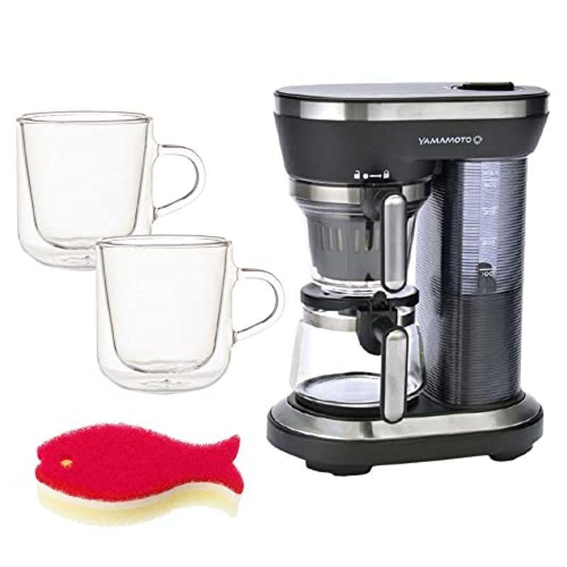 セット買い山本電気 Ys0005bk 全自動コーヒーメーカー ミル付き ミル付き 1杯 2杯 1杯 2杯 95度高温抽出 フェラーノ Quonショップ ステンレスフィルター ダブル ならショッピング ランキングや口コミも豊富なネット通販 更に