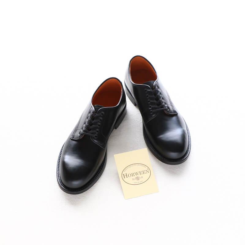 WHEEL ROBE ブラック ドレスシューズ TOWNCRAFT × WHEEL ROBE / 6-EYE PLAIN TOE DERBY SHOES #20075