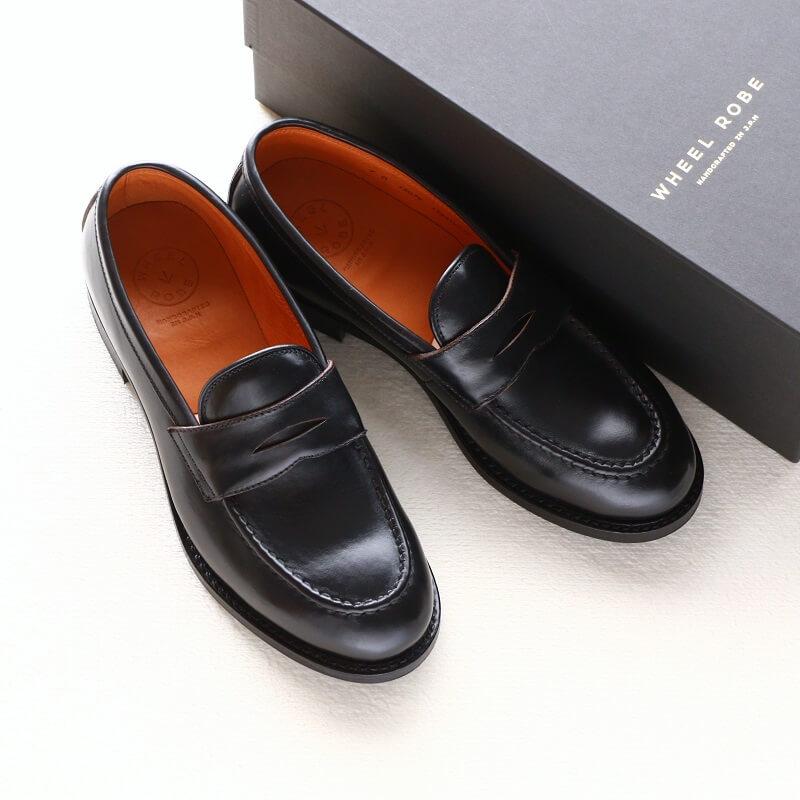 ウィールローブ ヘビーステッチングローファー ブラック WHEEL ROBE HEAVY STITCHING LOAFER Last #1228 革靴 ビジネスシューズ メンズファッション アメカジ｜quriousweb｜04