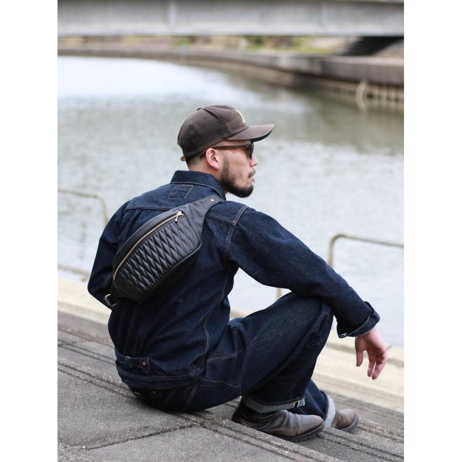 ダイヤ ウエストバッグ BACKDROP Leathers DIA WAISTBAG 本革 バイカー