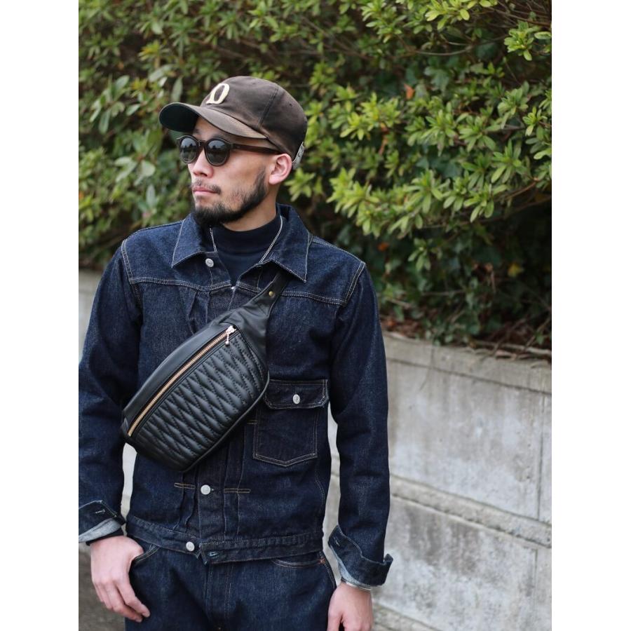 ダイヤ ウエストバッグ BACKDROP Leathers DIA WAISTBAG 本革 バイカー