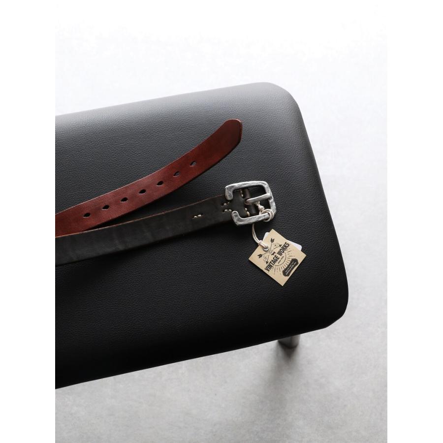 ヴィンテージワークス ベルト DH5536 7ホール Vintage Works Leather belt 茶芯 メンズ アメカジ 極厚 本革ベルト 日本製 プレゼント｜quriousweb｜05