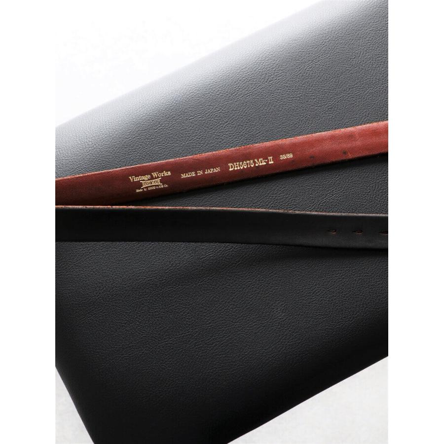ヴィンテージワークス ベルト DH5675 MK-2 茶芯 5ホール Vintage Works Leather belt メンズ アメカジ 極厚 本革ベルト 日本製 プレゼント｜quriousweb｜12