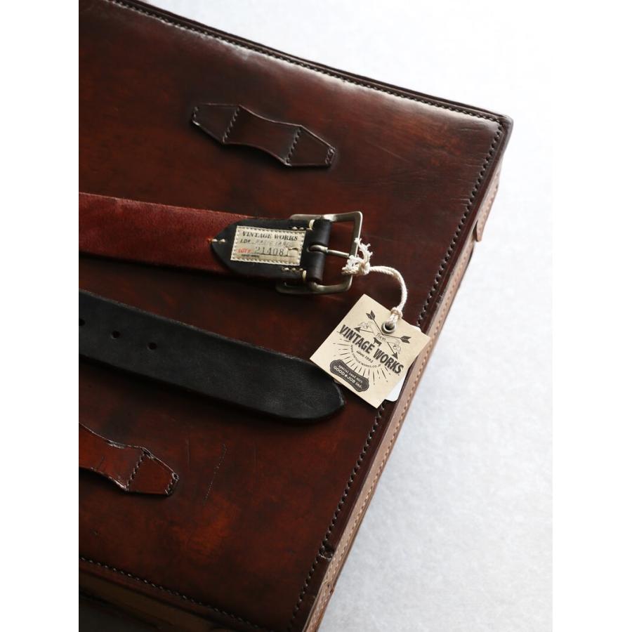 ヴィンテージワークス ベルト DH5697 茶芯 5ホール Vintage Works Leather belt メンズ アメカジ 極厚 本革ベルト 日本製 プレゼント｜quriousweb｜11