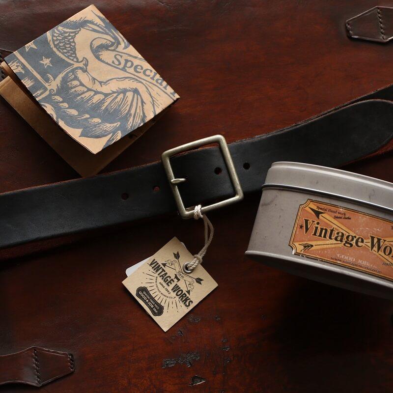 ヴィンテージワークス ベルト DH5697 茶芯 5ホール Vintage Works Leather belt メンズ アメカジ 極厚 本革ベルト 日本製 プレゼント｜quriousweb｜08