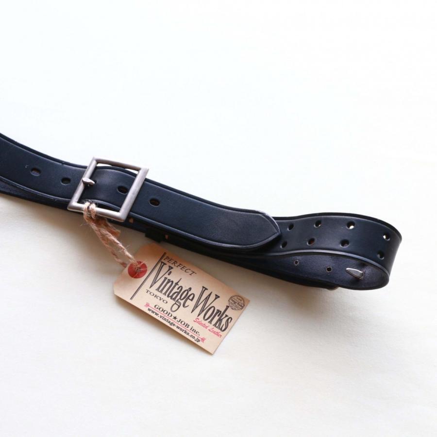 ヴィンテージワークス ベルト DH5698 5ホール Vブラック Vintage Works 