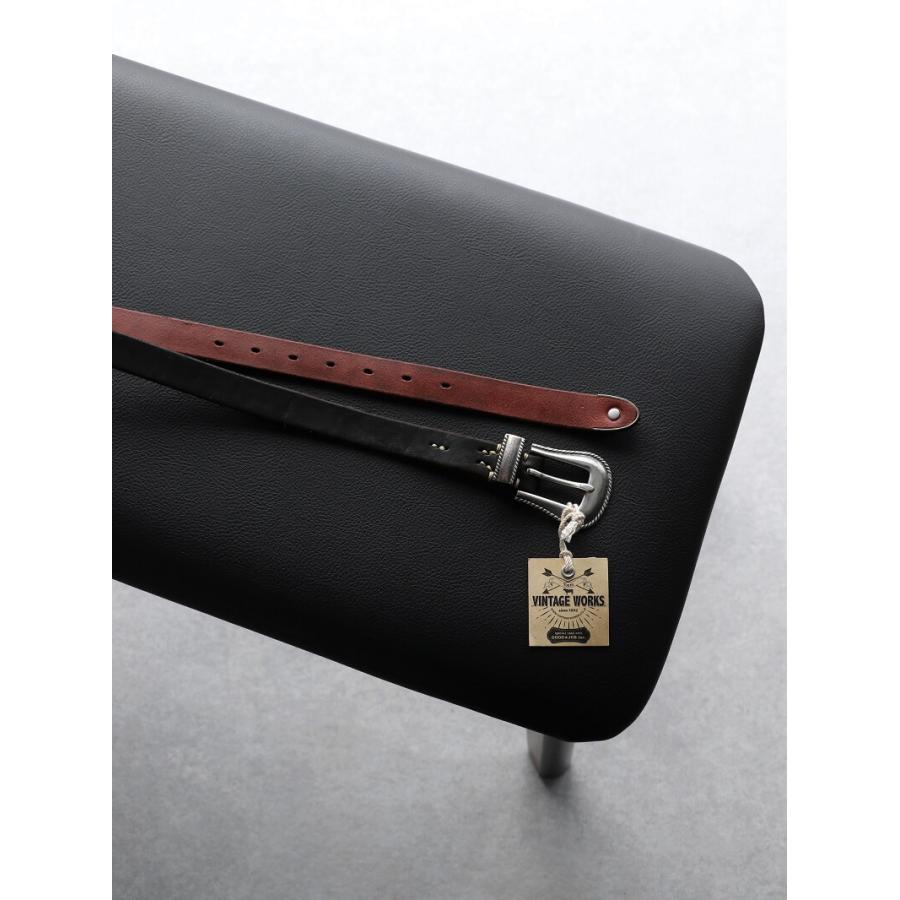 ヴィンテージワークス ウエスタンベルト DH5738 茶芯 7ホール Vintage Works Leather belt メンズ アメカジ 極厚 本革ベルト 日本製 プレゼント｜quriousweb｜08