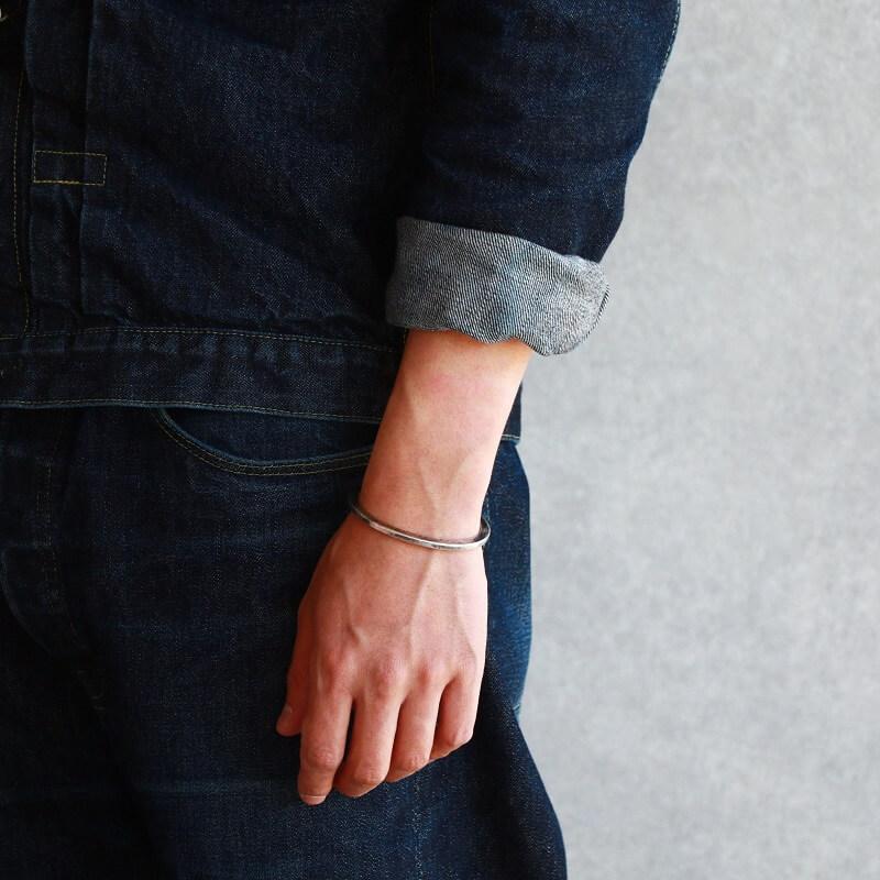 シルバーバングル hemlock ヘムロック Forged bangle -silver