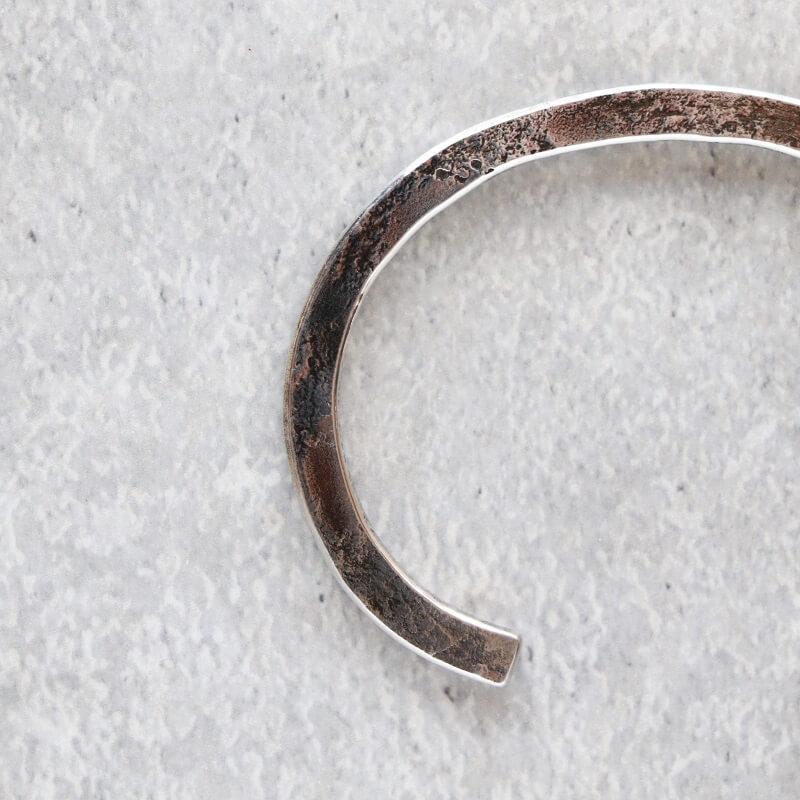 シルバーバングル hemlock ヘムロック Forged bangle -silver