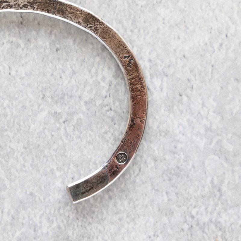 シルバーバングル hemlock ヘムロック Forged bangle -silver