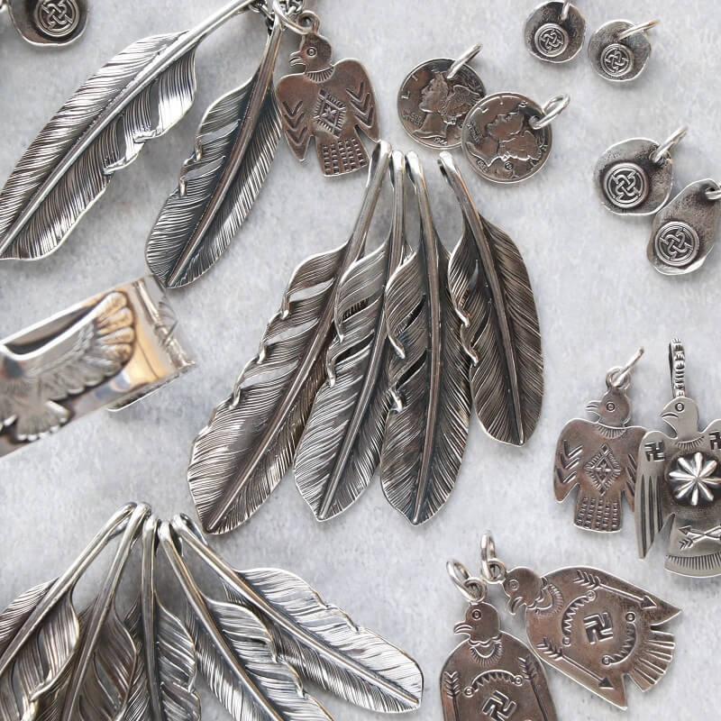 最終値下げ hemlock ヘムロック フェザー シルバー ペンダント hemlock ヘムロック Feather Top S フェザートップ S Qurious