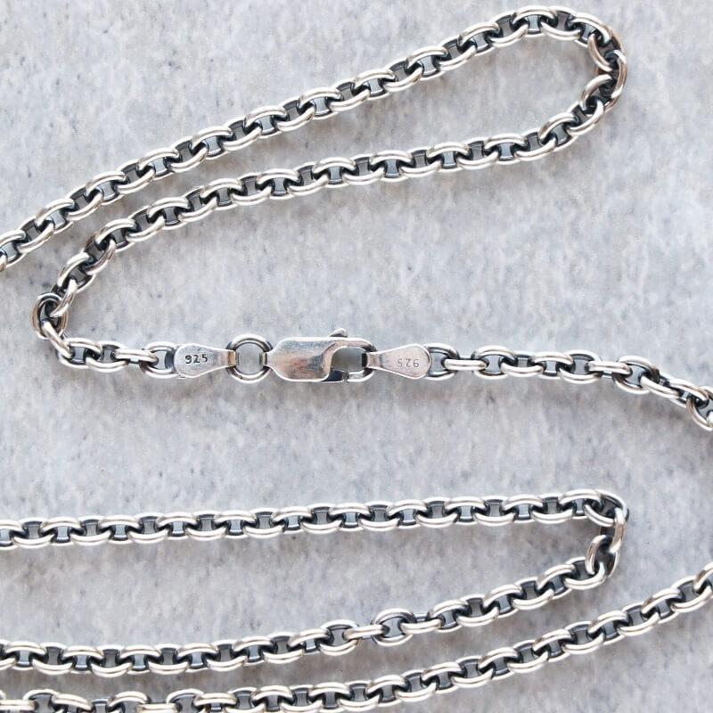 ビンテージ　アズキチェーン　シルバー　ネックレス　SILVER　50cm 楽天市場】あずきチェーン ネックレス シルバー925 【送料無料