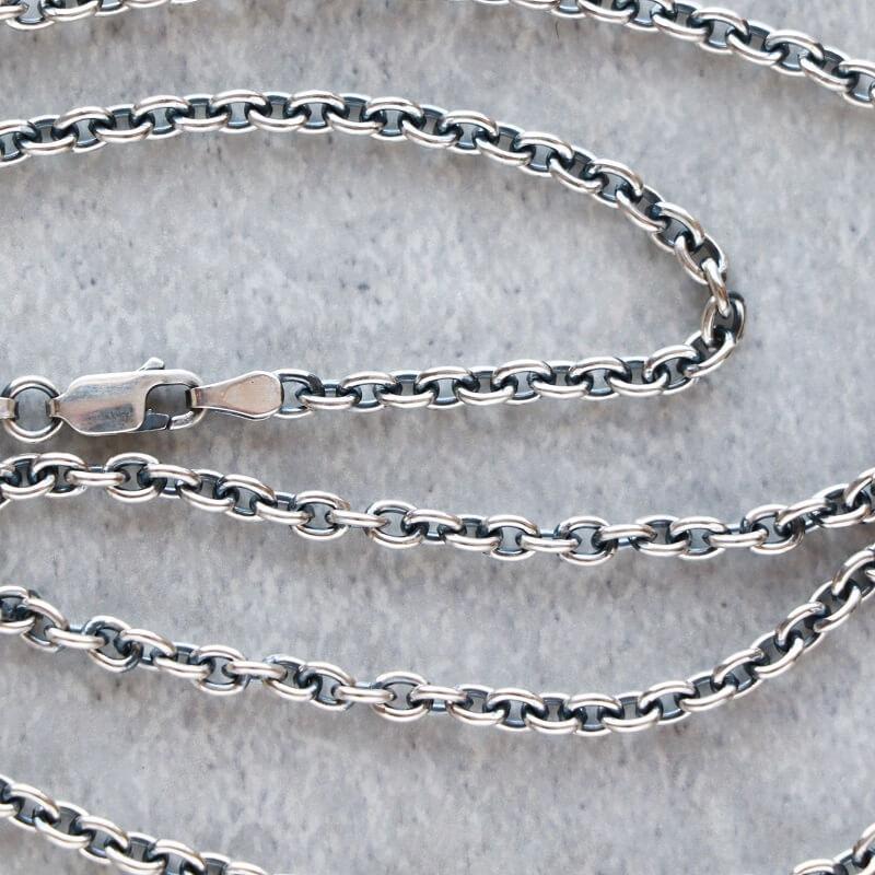 アズキ100 シルバーチェーン 60cm hemlock ヘムロック Silver Chain 60cm ネックレス アメカジ アクセサリー メンズファッション プレゼント TCB jeans｜quriousweb｜03