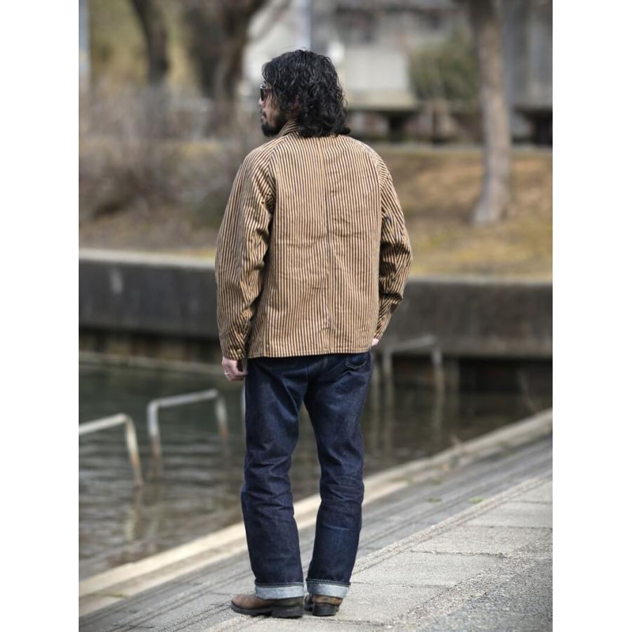 TCBジーンズ キャットヘッドジャケット ブラウンヒッコリー