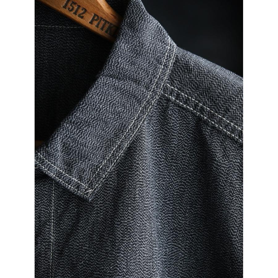 TCBジーンズ ブラック キャットフェイス プルオーバーシャツ TCB jeans