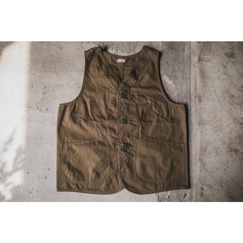 TCBジーンズ ハンツマンベスト ヘリンボーン TCB jeans Black Huntsman