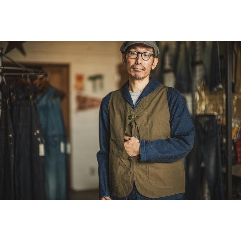 TCBジーンズ ハンツマンベスト ヘリンボーン TCB jeans Black Huntsman
