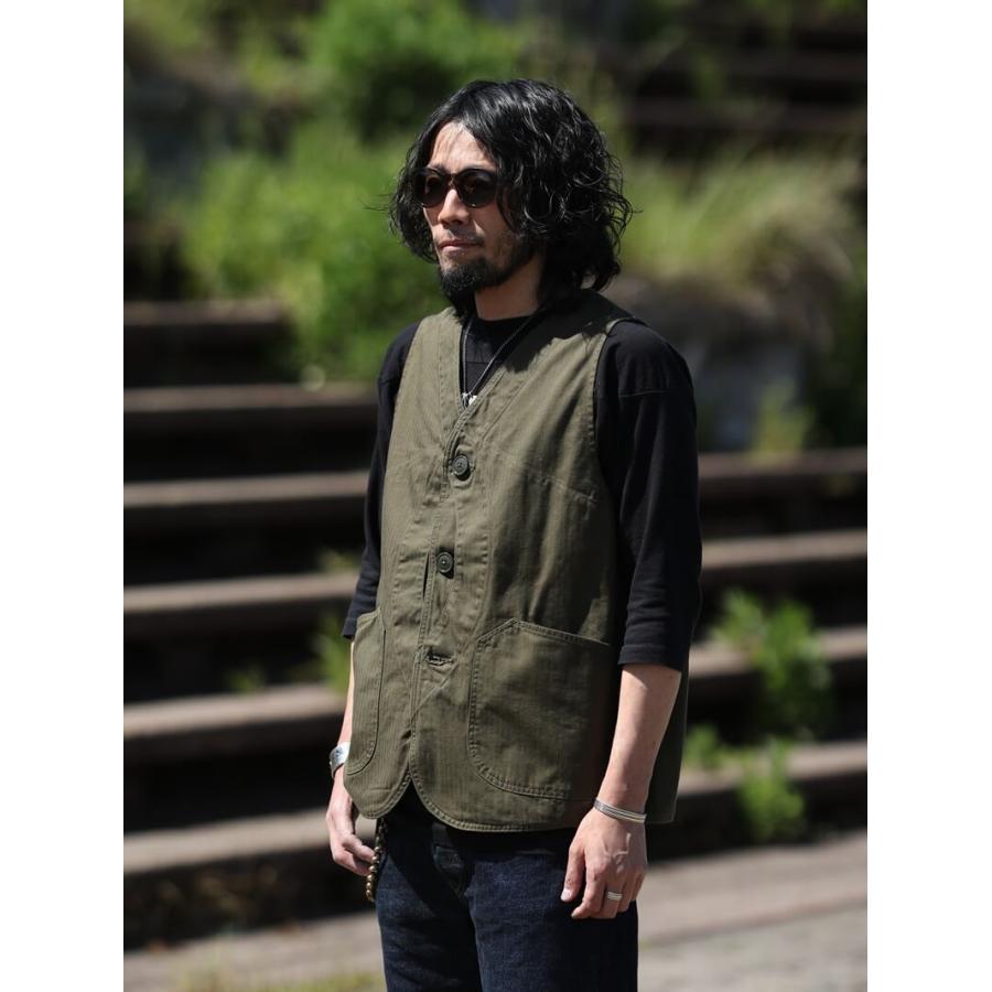 TCBジーンズ ハンツマンベスト ヘリンボーン TCB jeans Black Huntsman