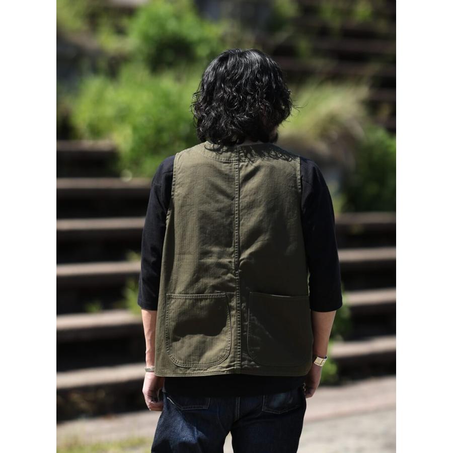 TCBジーンズ ハンツマンベスト ヘリンボーン TCB jeans Black Huntsman