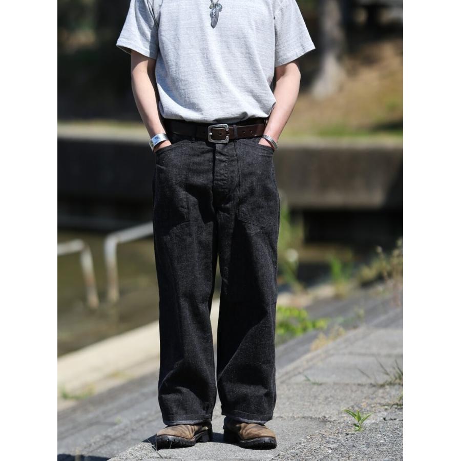 TCBジーンズ キャットフェイストラウザーズ ブラックデニム TCB jeans