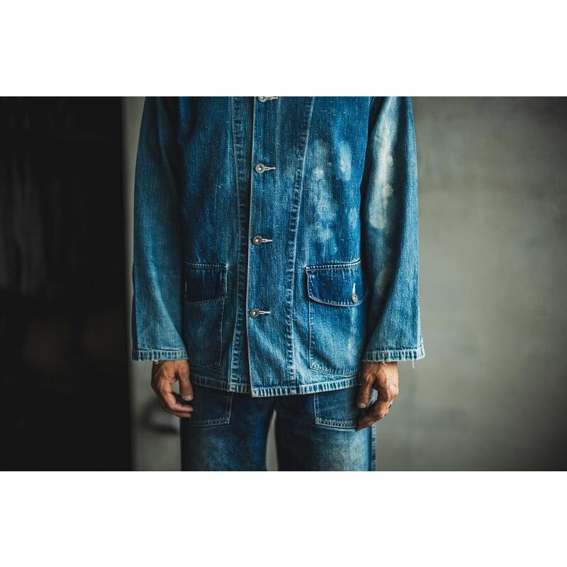 TCBジーンズ キャットフェイスジャケット ブラックデニム TCB jeans
